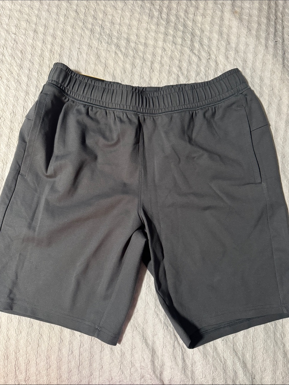 Men's Black Athletic Shorts with Elastic Waist